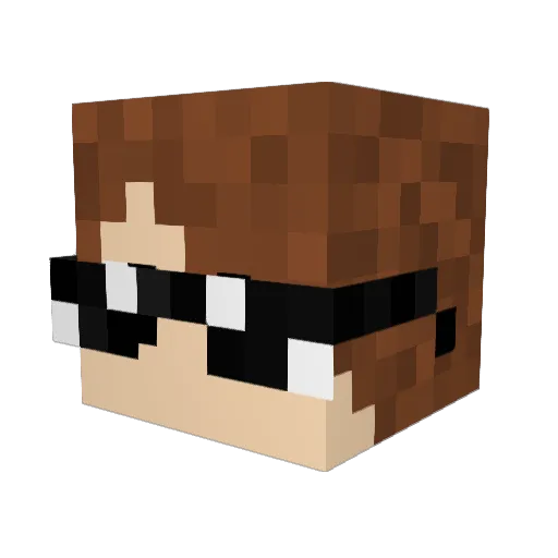 Carras02 Minecraft avatar head, 3D render