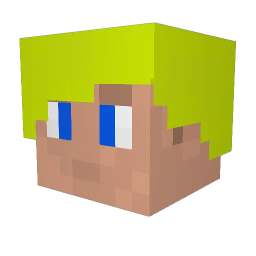 Carre88 Minecraft avatar head, 3D render