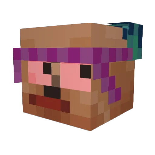 Carrel Minecraft avatar head, 3D render