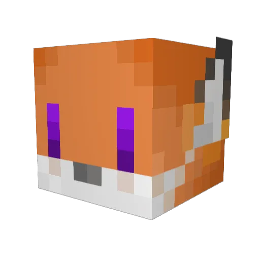 Carrelox Minecraft avatar head, 3D render