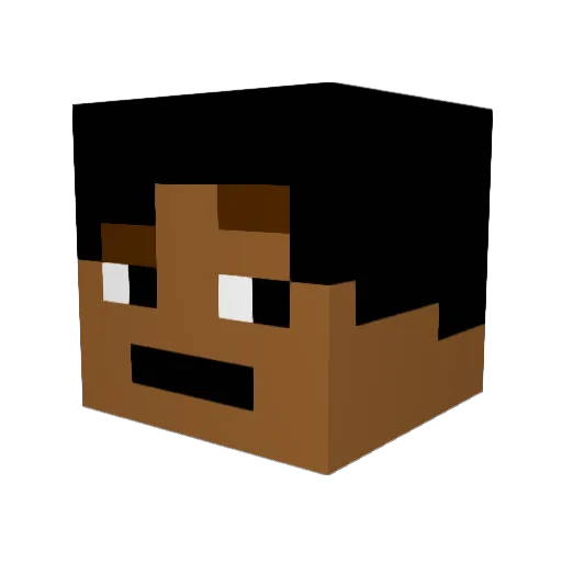 CarribeanCaptive Minecraft avatar head, 3D render