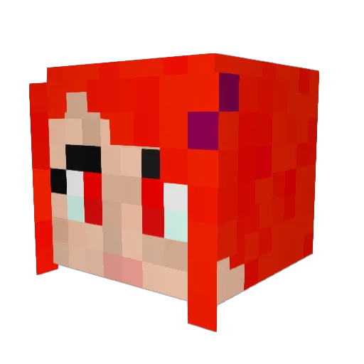 Carrie85 Minecraft avatar head, 3D render