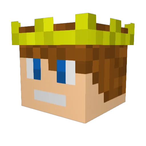 Carrminne Minecraft avatar head, 3D render