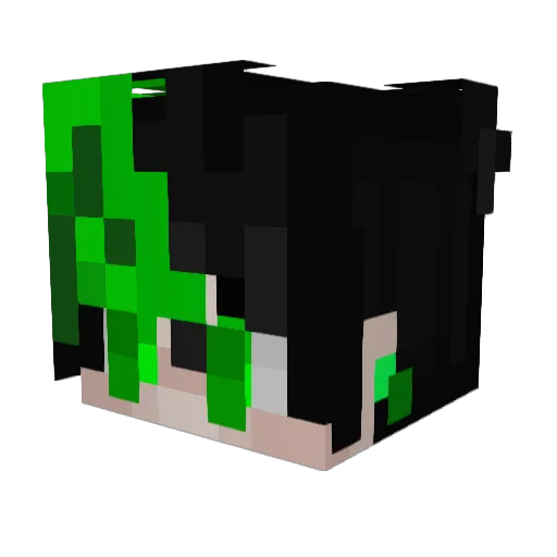Carroe Minecraft avatar head, 3D render