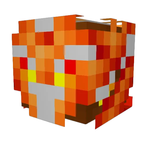 Carronbabe Minecraft avatar head, 3D render