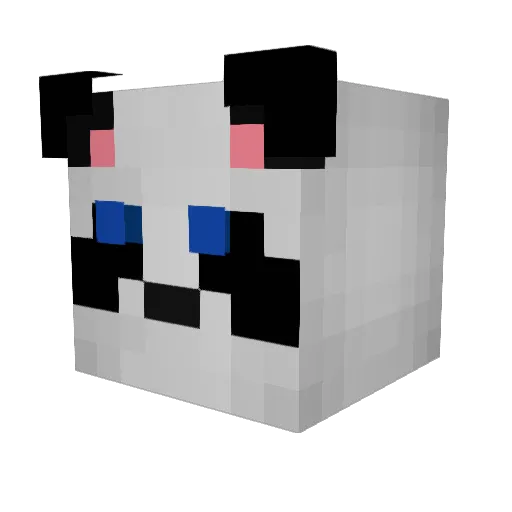 Carropoof Minecraft avatar head, 3D render