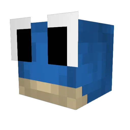 Carrot18 Minecraft avatar head, 3D render