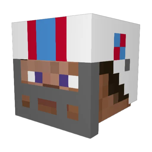 CarrotCoriander Minecraft avatar head, 3D render