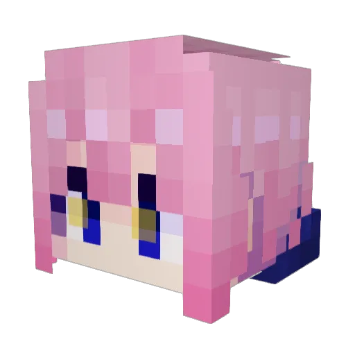 CarrotGod233 Minecraft avatar head, 3D render