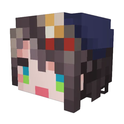 Carrot_OWO Minecraft avatar head, 3D render