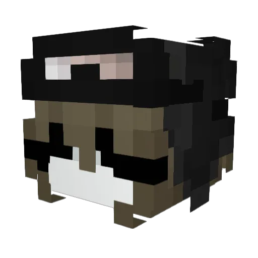 Carrot_to Minecraft avatar head, 3D render