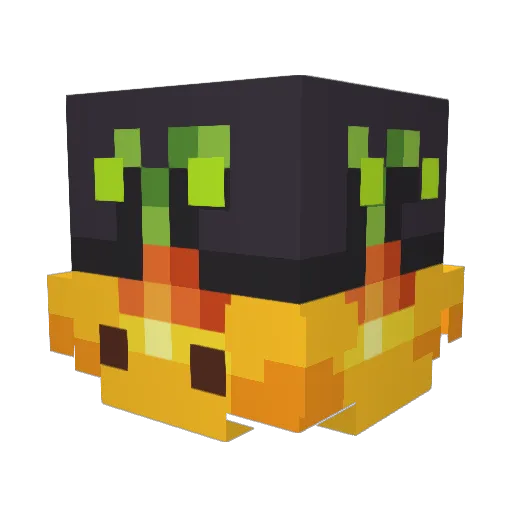 Carrots Minecraft avatar head, 3D render