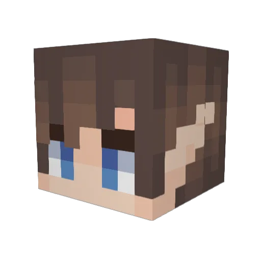 Carrsini Minecraft avatar head, 3D render