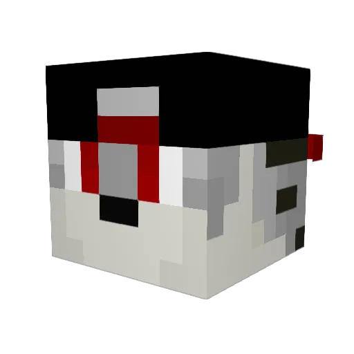 CarryAssKing Minecraft avatar head, 3D render