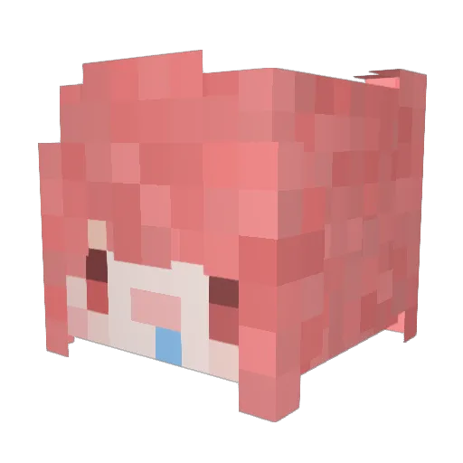 Carrylin Minecraft avatar head, 3D render