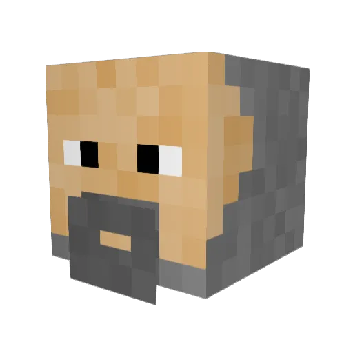 Carrypto Minecraft avatar head, 3D render