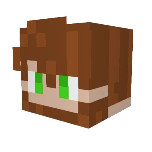 Cars02_ Minecraft avatar head, 3D render