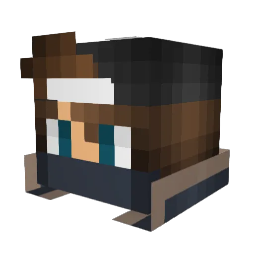 Carsbloxalt Minecraft avatar head, 3D render