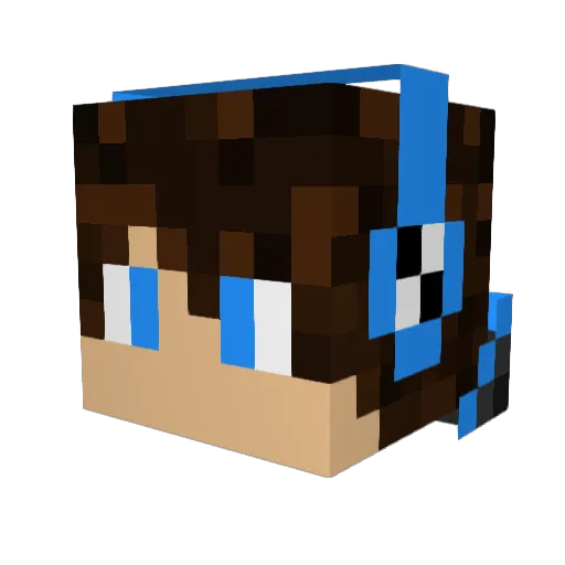 Carseve Minecraft avatar head, 3D render