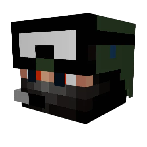 Carsol1 Minecraft avatar head, 3D render
