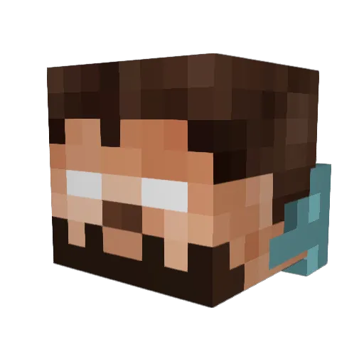 CarsonOo Minecraft avatar head, 3D render