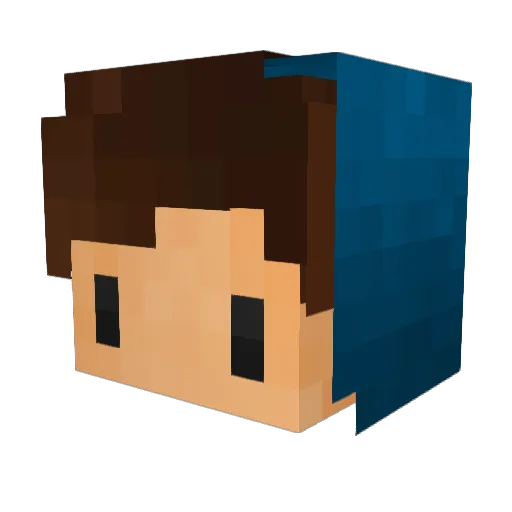 CarsonPham Minecraft avatar head, 3D render