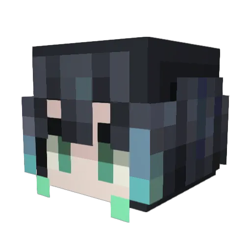Cartalia Minecraft avatar head, 3D render