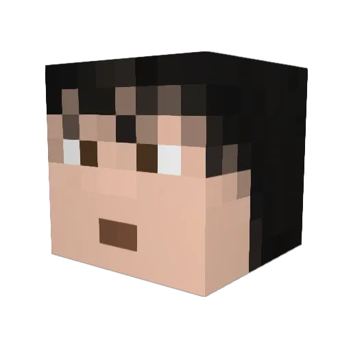 Cartecay Minecraft avatar head, 3D render