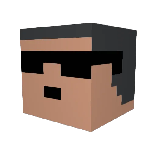 Carter6601 Minecraft avatar head, 3D render