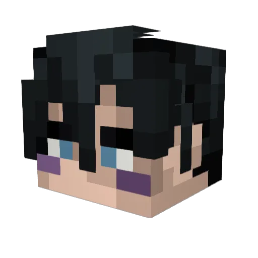 CarterIX Minecraft avatar head, 3D render