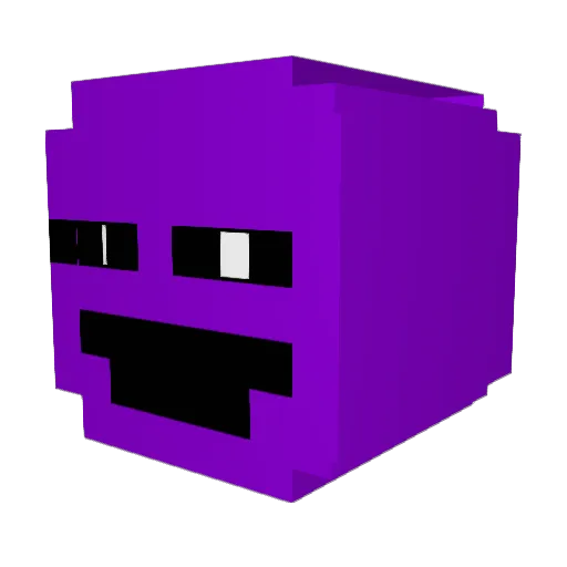 CarterLong Minecraft avatar head, 3D render