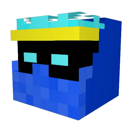 CarterLovesU Minecraft avatar head, 3D render