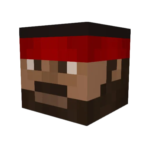 CarterRice Minecraft avatar head, 3D render