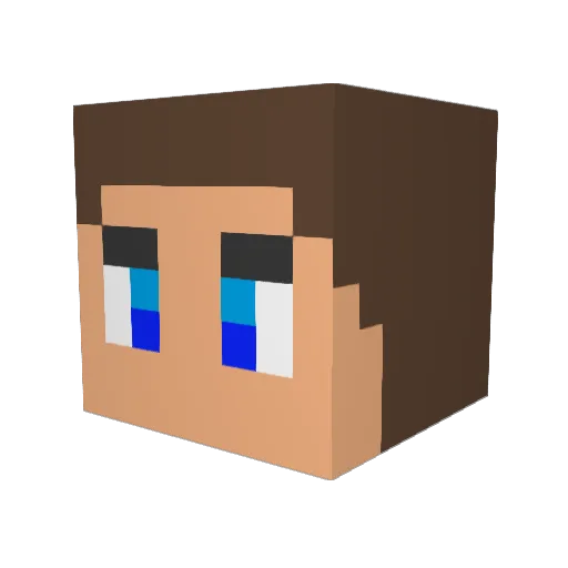 CarterSampson Minecraft avatar head, 3D render