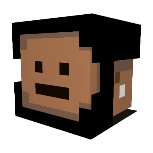 Cartersystem Minecraft avatar head, 3D render