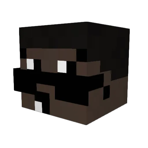 Carterula Minecraft avatar head, 3D render