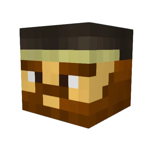 CartesianCarrot Minecraft avatar head, 3D render
