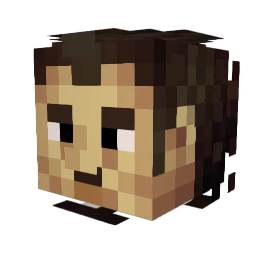 Cartesius420 Minecraft avatar head, 3D render