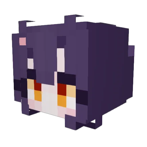 Cartethyia_LOVE_ Minecraft avatar head, 3D render