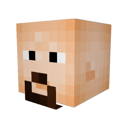 CarthSader Minecraft avatar head, 3D render