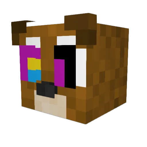 Carti056 Minecraft avatar head, 3D render