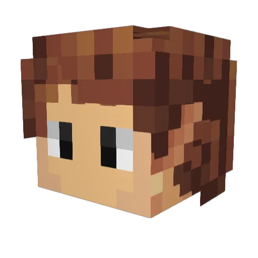 CartierCaspers Minecraft avatar head, 3D render