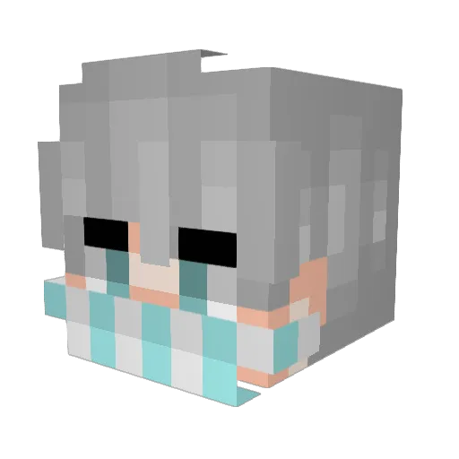 Cartlord Minecraft avatar head, 3D render