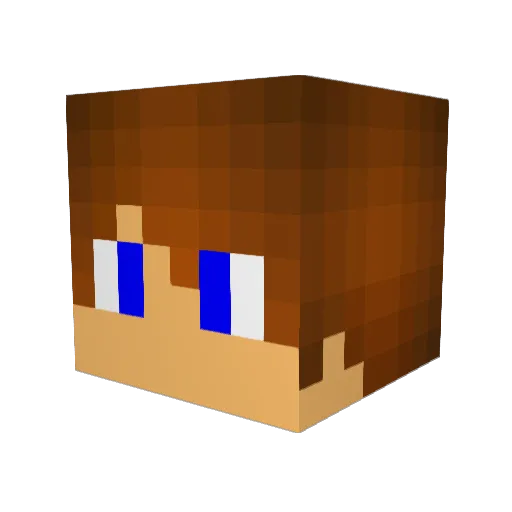 Cartman_02 Minecraft avatar head, 3D render