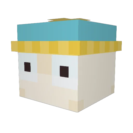 Cartman_Jamal Minecraft avatar head, 3D render