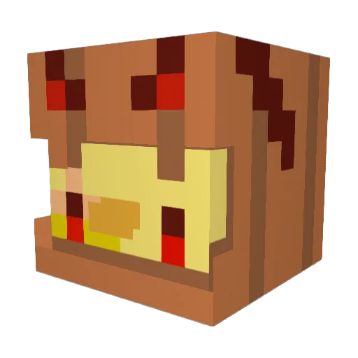 Cartonmiado Minecraft avatar head, 3D render