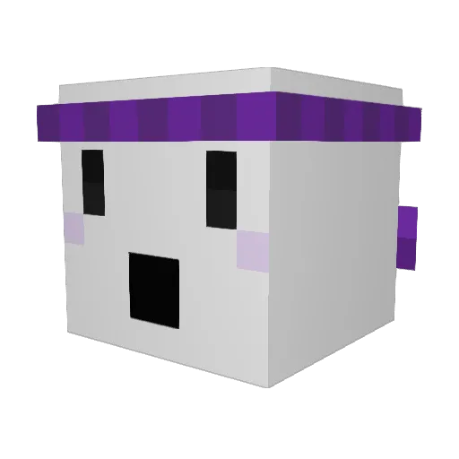 Cartonus Minecraft avatar head, 3D render