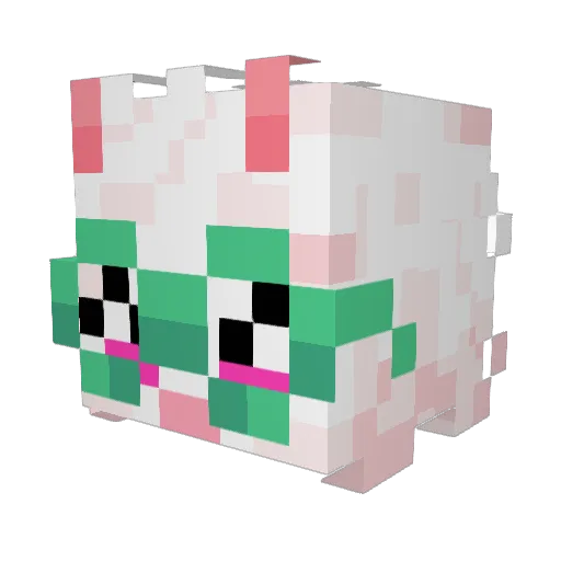 CartoonFailure Minecraft avatar head, 3D render