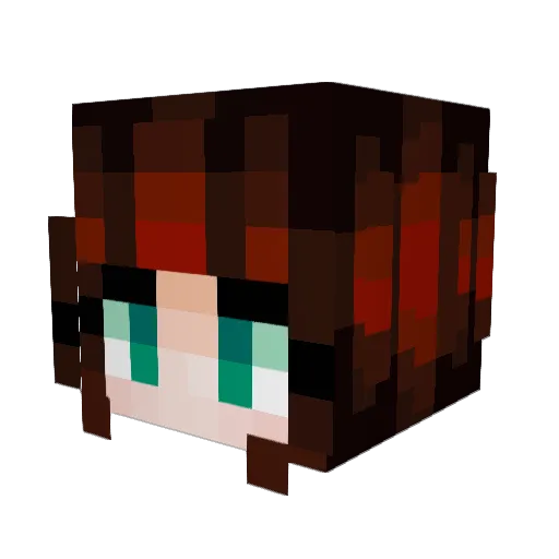 CartoonHangout Minecraft avatar head, 3D render
