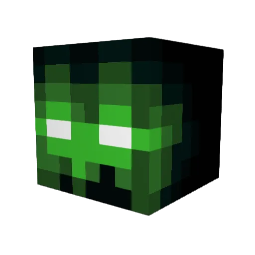 CartoonRick Minecraft avatar head, 3D render